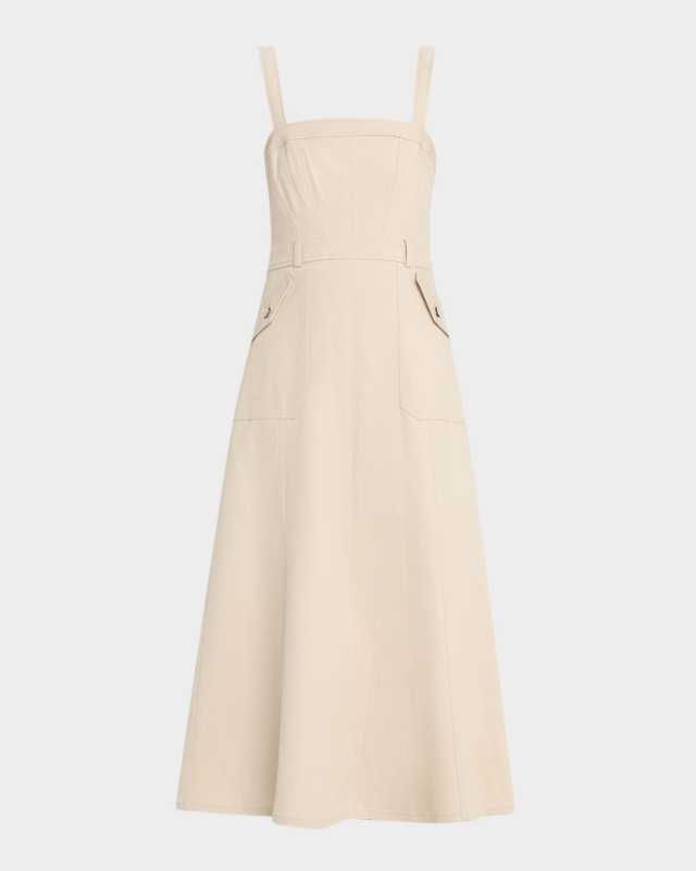 Malani A-Line Denim Midi Dress